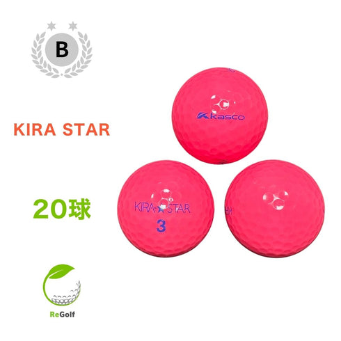 【中古】 ロストボール キャスコ KIRA キラ スター ピンク 20球 Bランク ゴルフボール リゴルフ